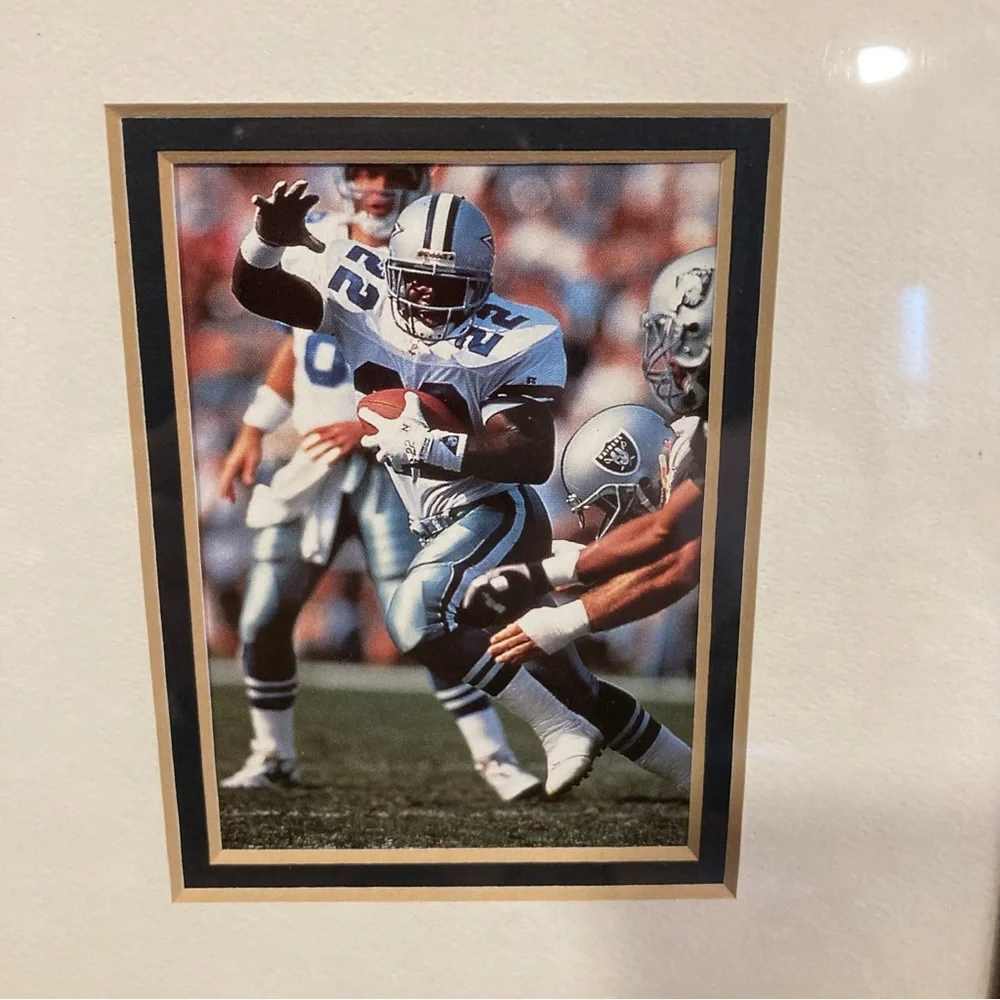 1996 Emmitt Smith Dallas Cowboys Framed Collectible Wall Art Football Plaque